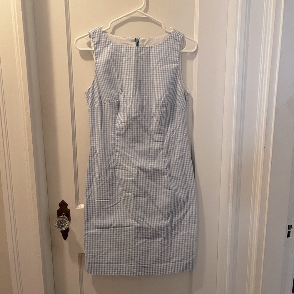 Vintage Spring Blue Gingham Dress